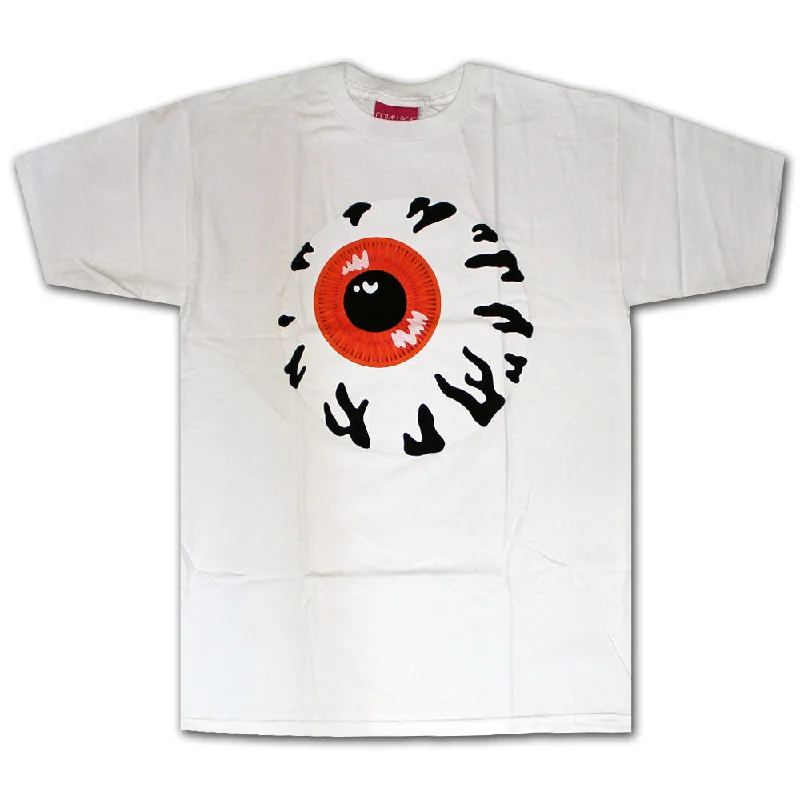 bold floral gym t-shirts -Mishka Keep Watch T-Shirt White Orange Black