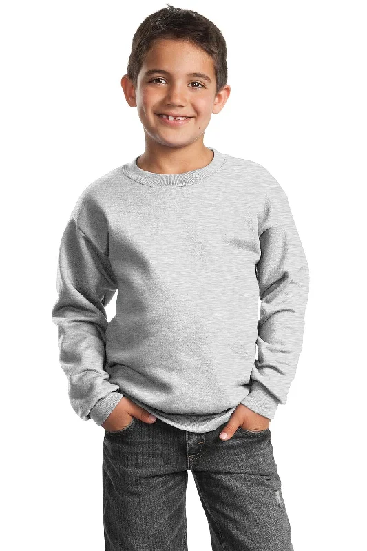 relaxed casual henley t-shirts -Port & Company - Youth Core Fleece Crewneck Sweatshirt. PC90Y