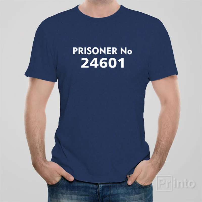 relaxed casual t-shirts -Prisoner #24601 - T-shirt