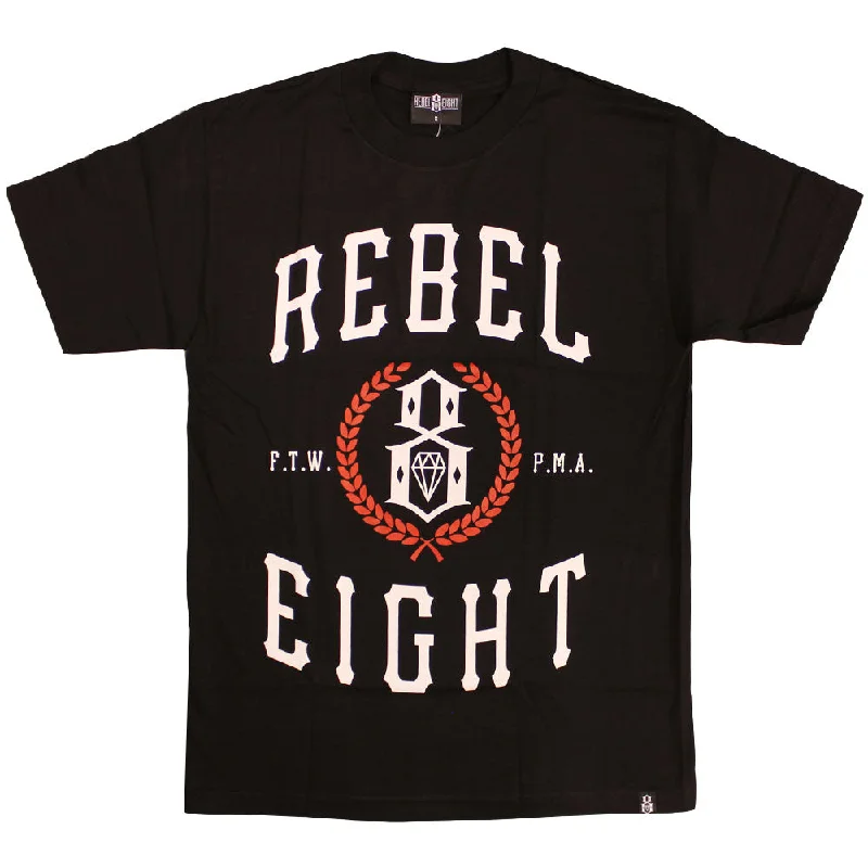 soft cotton ringer t-shirts -Rebel8 Laurels T-shirt Black