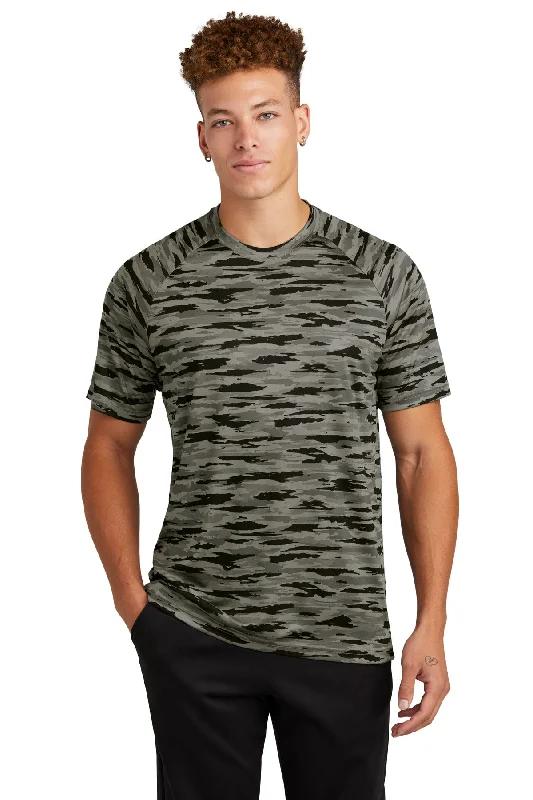 lightweight travel mock neck t-shirts -Sport-Tek Drift Camo Tee ST375