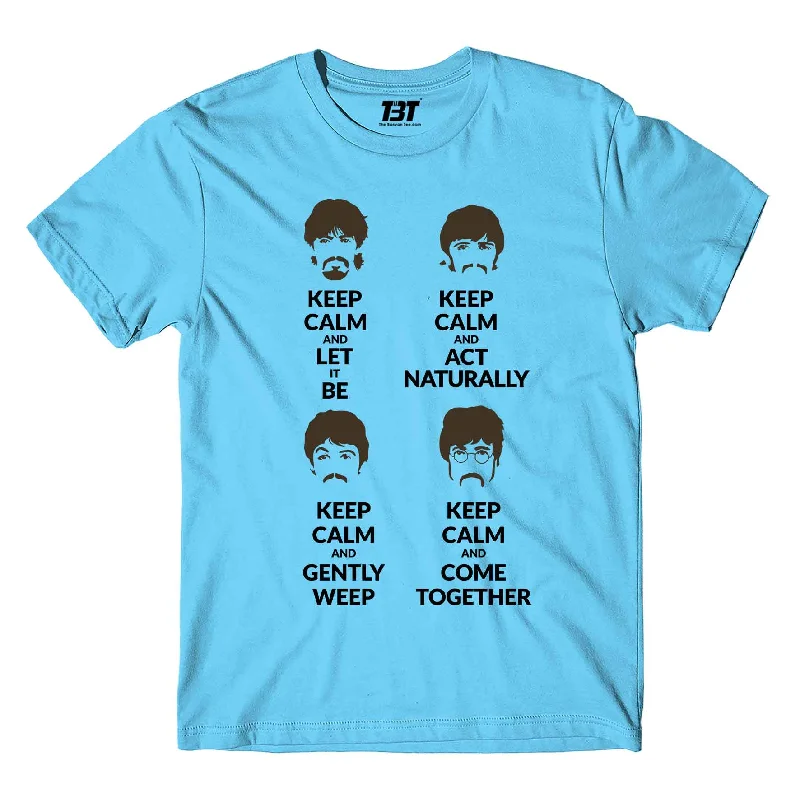 chic scoop neck mock neck t-shirts -The Beatles T shirt - Keep Calm