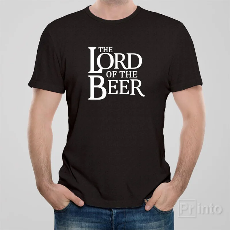 chic scoop neck crew t-shirts -The Lord of the Beer - T-shirt