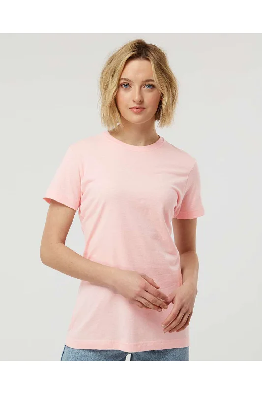 bold geometric ringer t-shirts -Tultex Womens Fine Jersey Classic Fit Short Sleeve Crewneck T-Shirt - Pink