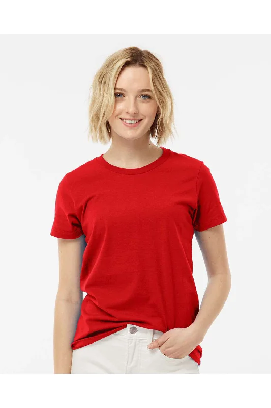 warm layered crew t-shirts -Tultex Womens Premium Short Sleeve Crewneck T-Shirt - Red