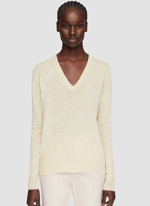 ribbed knit cashmere pullover sweaters -Cashair V-Neck Sweater