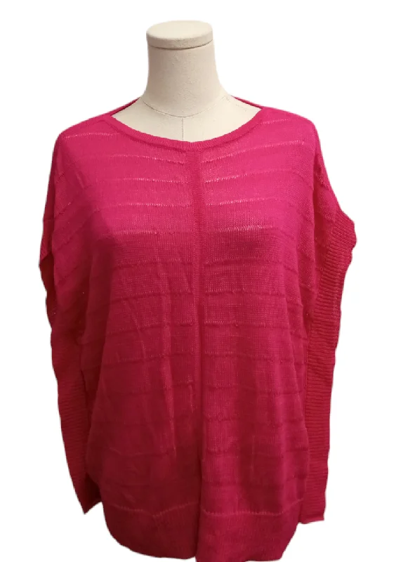 cable mohair pullover sweaters -Chico's Women's Summer Sweater Fuschia 0