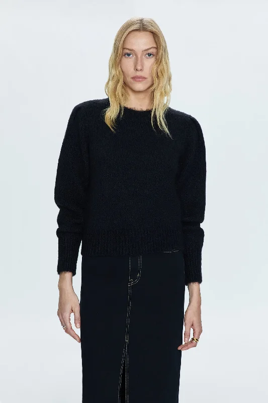 textured cashmere pullover sweaters -Colette Sweater - Noir