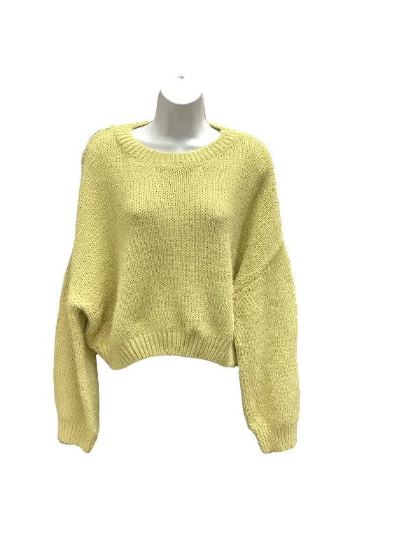 ribbed knit cashmere pullover sweaters -NWT Fashionova Sweater Yellow L