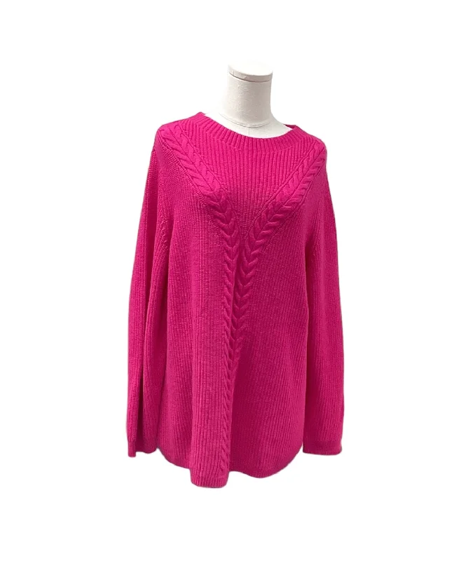 minimalist cashmere pullover sweaters -NWT Talbots Women's Sweater Fuschia 2X