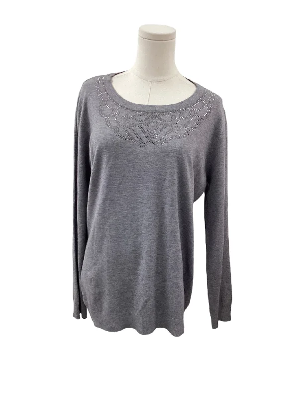 cashmere pullover sweaters for winter -NWT Vila Milano Women's Sweater Grey L