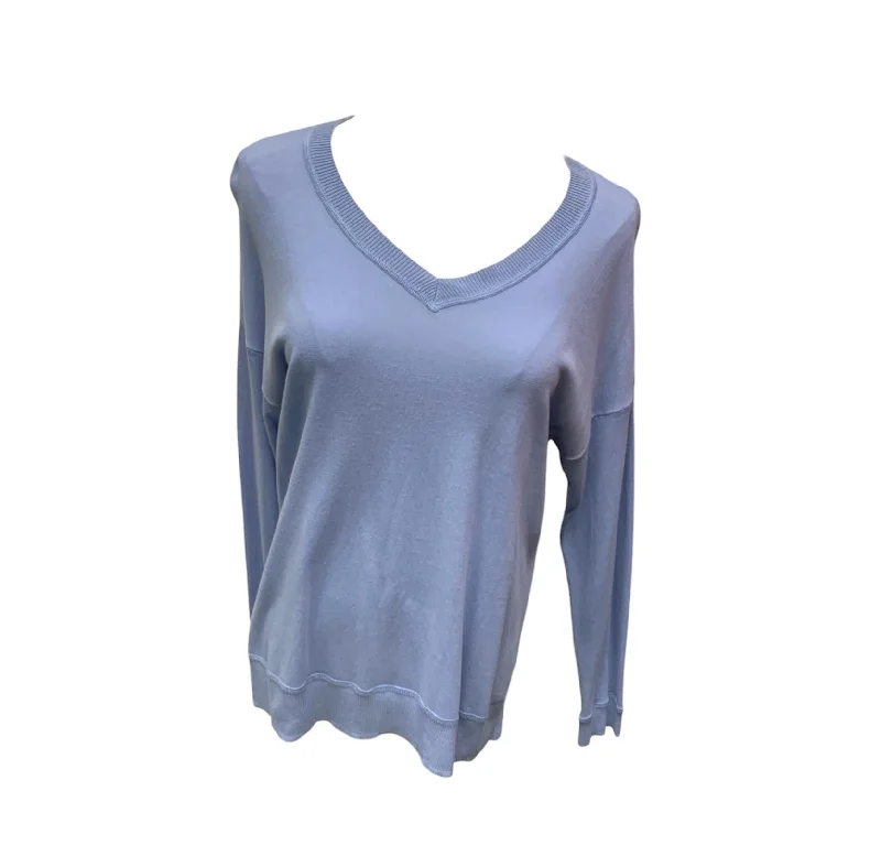 chunky mohair pullover sweaters -Talbots Women's V Sweater Blue LP