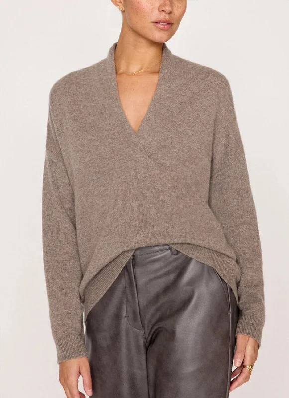 wool blend pullover sweaters -The Siena Wrap Neck Pullover