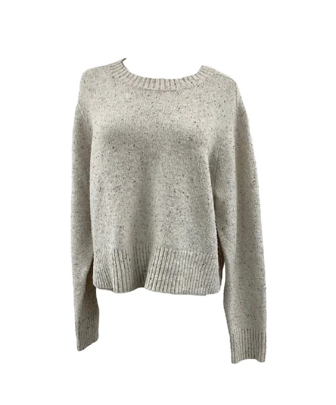 ribbed knit cotton pullover sweaters -Universal Thread Women's Sweater Cream Multi XL