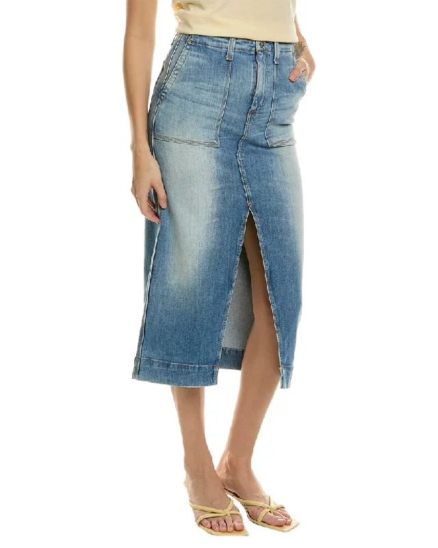 stylish tulle denim skirts -AG Jeans Lana Workwear Midi Skirt