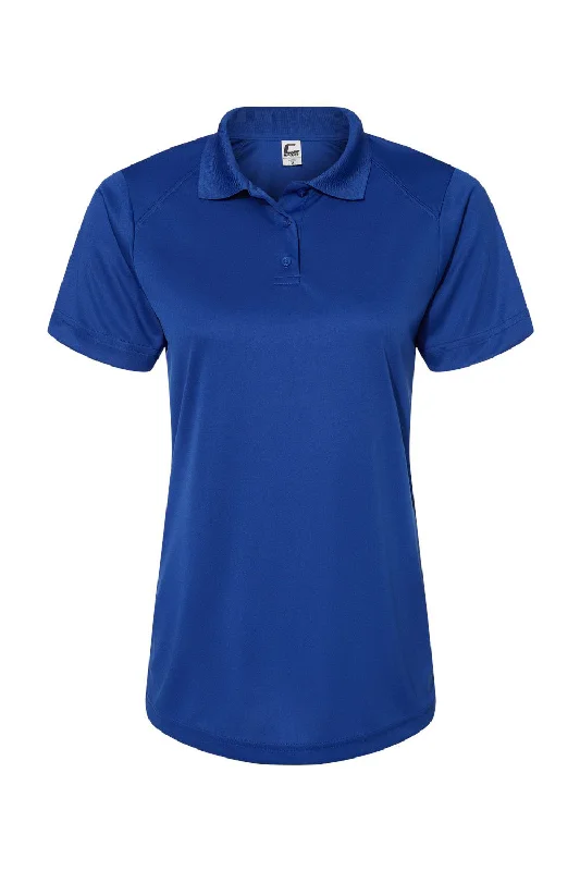 minimalist slim silk blouses & shirts -C2 Sport Womens Moisture Wicking Short Sleeve Polo Shirt - Royal Blue