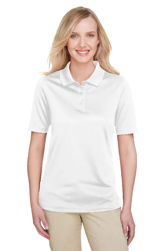 flared hem blouses & shirts -Harriton Womens Advantage Performance Moisture Wicking Short Sleeve Polo Shirt - White