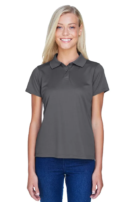 bold striped cotton blouses & shirts -Harriton Womens Polytech Moisture Wicking Short Sleeve Polo Shirt - Charcoal Grey