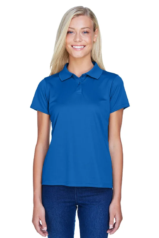 bold geometric blouses & shirts -Harriton Womens Polytech Moisture Wicking Short Sleeve Polo Shirt - True Royal Blue