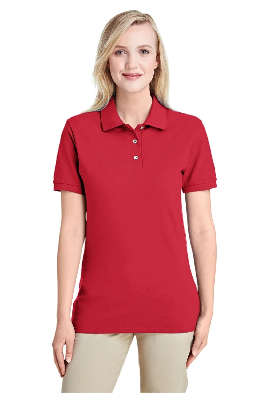 premium crepe blouses & shirts -Jerzees Womens Short Sleeve Polo Shirt - True Red