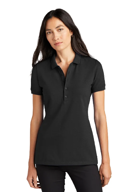 durable outdoor wrap blouses & shirts -Mercer+Mettle Womens Moisture Wicking Short Sleeve Polo Shirt - Deep Black