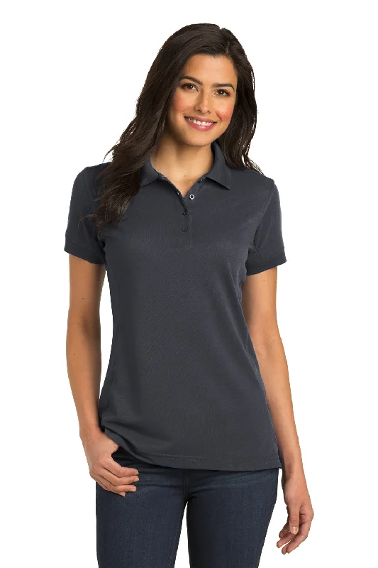 bold geometric silk blouses & shirts -Port Authority Womens 5-in-1 Performance Moisture Wicking Short Sleeve Polo Shirt - Slate Grey - Closeout