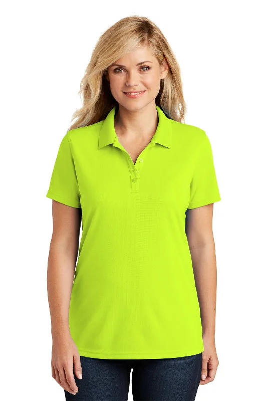 chic tie-front wrap blouses & shirts -Port Authority Womens Dry Zone Moisture Wicking Short Sleeve Polo Shirt - Safety Yellow