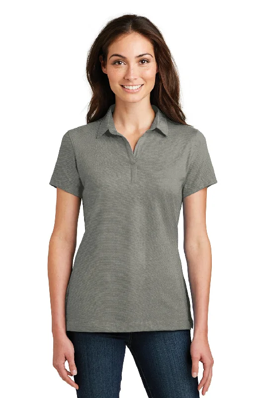 stylish pocket blouses & shirts -Port Authority Womens Meridian Short Sleeve Polo Shirt - Monument Grey - Closeout