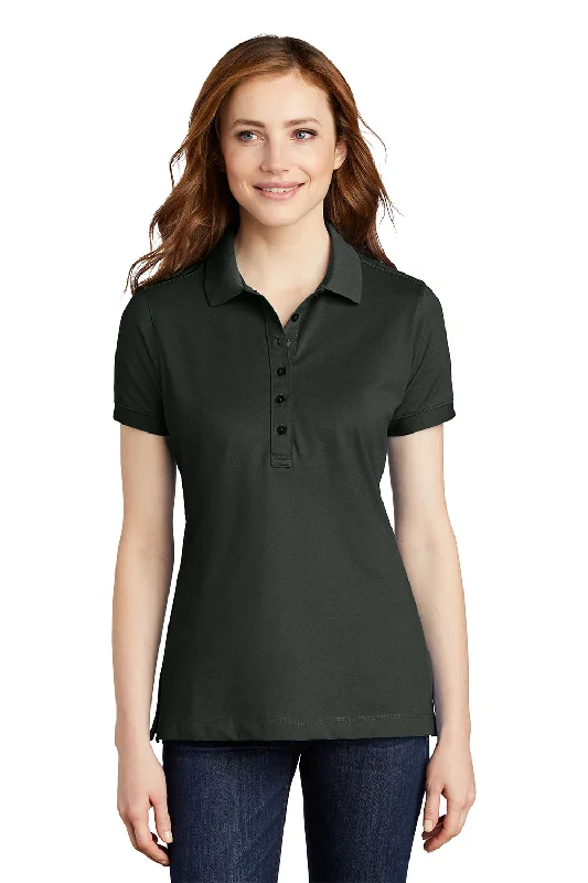 vintage high neck silk blouses & shirts -Port Authority Womens Moisture Wicking Short Sleeve Polo Shirt - Smoke Grey