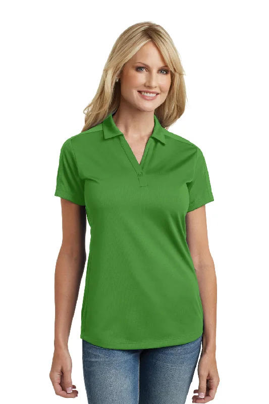 soft bamboo wrap blouses & shirts -Port Authority Womens Moisture Wicking Short Sleeve Polo Shirt - Vine Green - Closeout