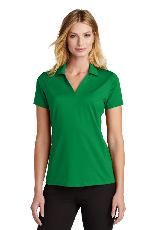 lightweight chiffon silk blouses & shirts -Port Authority Womens Staff Performance Moisture Wicking Short Sleeve Polo Shirt - Spring Green