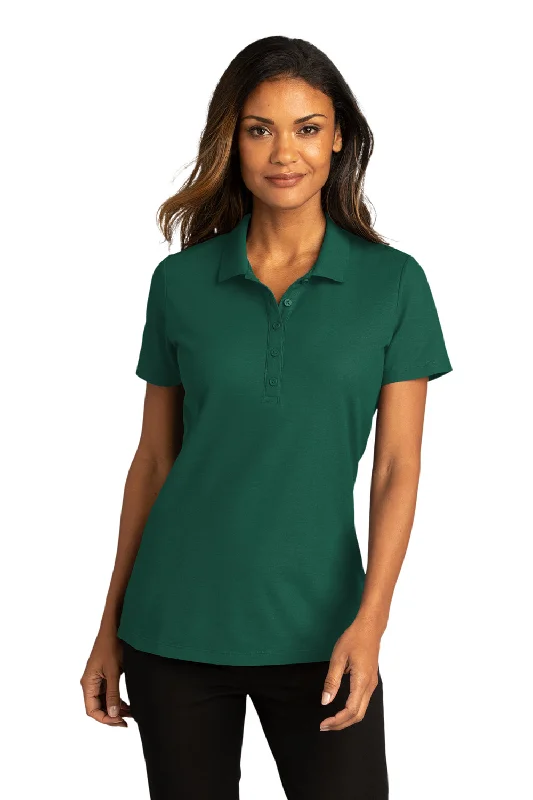 stylish pocket linen blouses & shirts -Port Authority Womens React SuperPro Snag Resistant Short Sleeve Polo Shirt - Marine Green