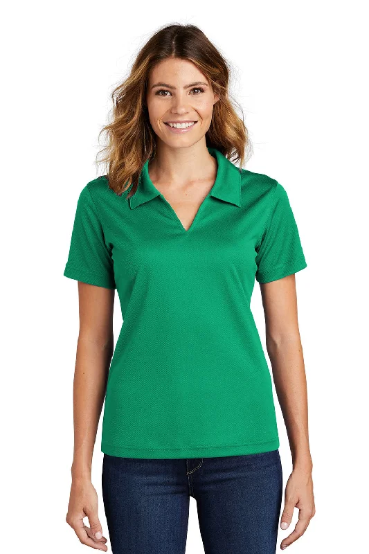 bold floral casual blouses & shirts -Sport-Tek Womens Dri-Mesh Moisture Wicking Short Sleeve Polo Shirt - Kelly Green