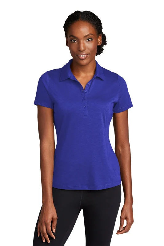 lightweight summer linen blouses & shirts -Sport-Tek Womens Strive Moisture Wicking Short Sleeve Polo Shirt - True Royal Blue