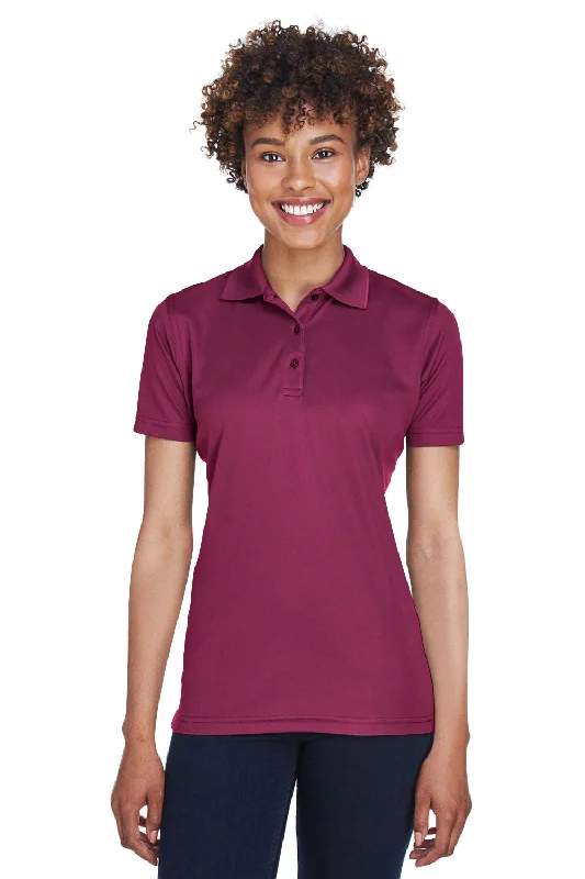 breathable cotton cotton blouses & shirts -UltraClub Womens Cool & Dry Moisture Wicking Short Sleeve Polo Shirt - Maroon