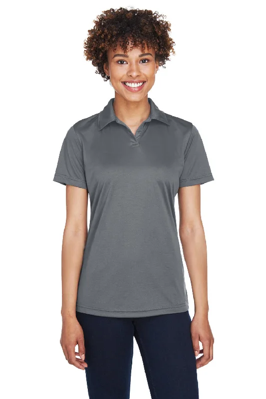 soft bamboo cotton blouses & shirts -UltraClub Womens Cool & Dry Performance Moisture Wicking Short Sleeve Polo Shirt - Charcoal Grey