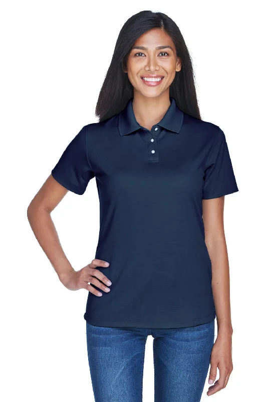 tailored slim cotton blouses & shirts -UltraClub Womens Cool & Dry Performance Moisture Wicking Short Sleeve Polo Shirt - Navy Blue