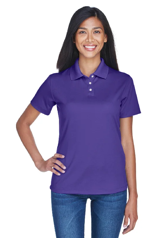 elegant fitted twill blouses & shirts -UltraClub Womens Cool & Dry Performance Moisture Wicking Short Sleeve Polo Shirt - Purple