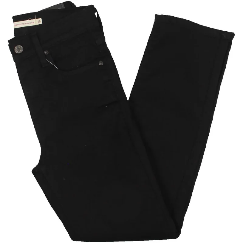 soft jersey leggings pants -a Womens High-Rise Straight Leg Cropped Jeans