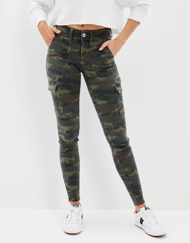 tailored slim sweat pants -AE Ne(x)t Level Low-Rise Cargo Camo Jegging