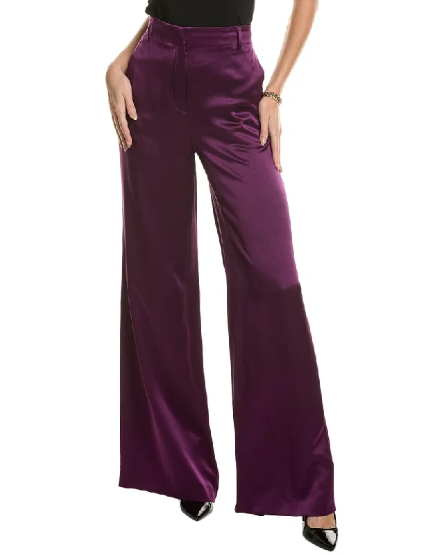 soft knit sweat pants -Alberta Ferretti Silk Trouser