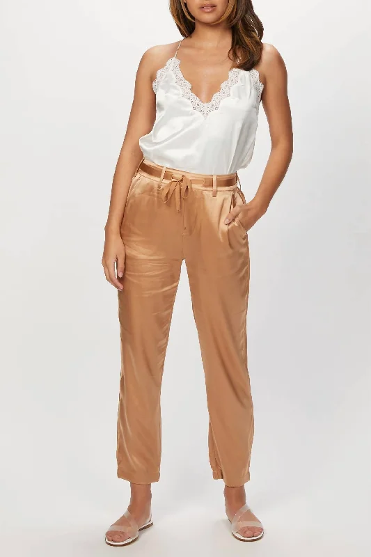 chic culottes cargo pants -Alex Pant In Tawny