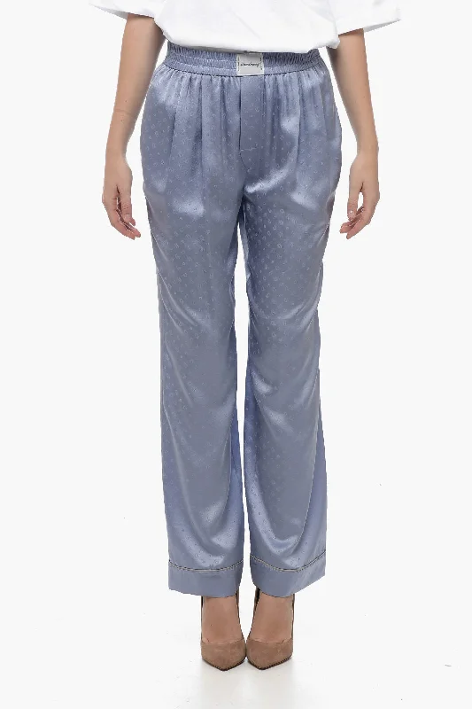 cozy fleece cargo pants -Alexander Wang T by ALEXANDER WANG Silk Sleeping Pants with Paisley Motif