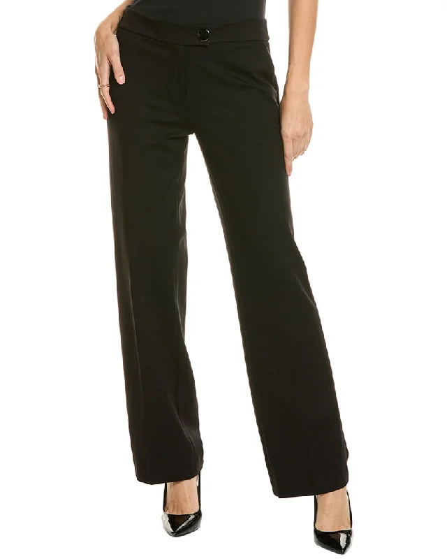 high performance gym pants -Anne Klein Tab Button Trouser