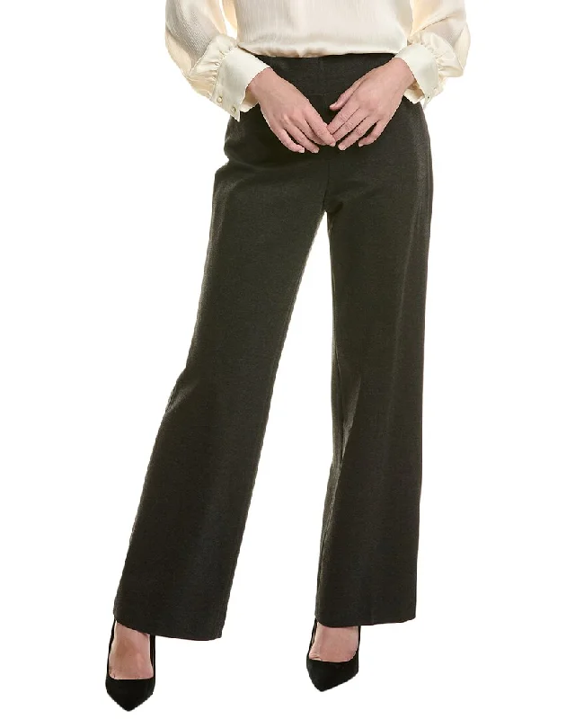 breathable cotton sweat pants -Anne Klein Wide Leg Pant