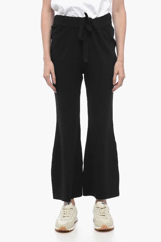 chic high rise cargo pants -Brodie Cashmere Blend Flared Sweatpants