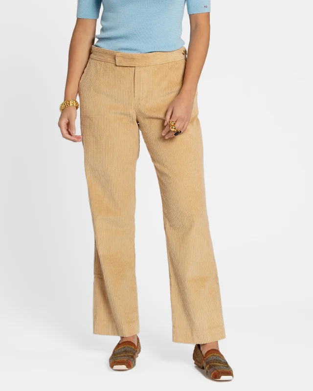 vintage retro chino pants -Chloe Corduroy Pant Camel