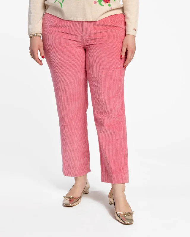 flared hem wide leg pants -Chloe Corduroy Pant Pink