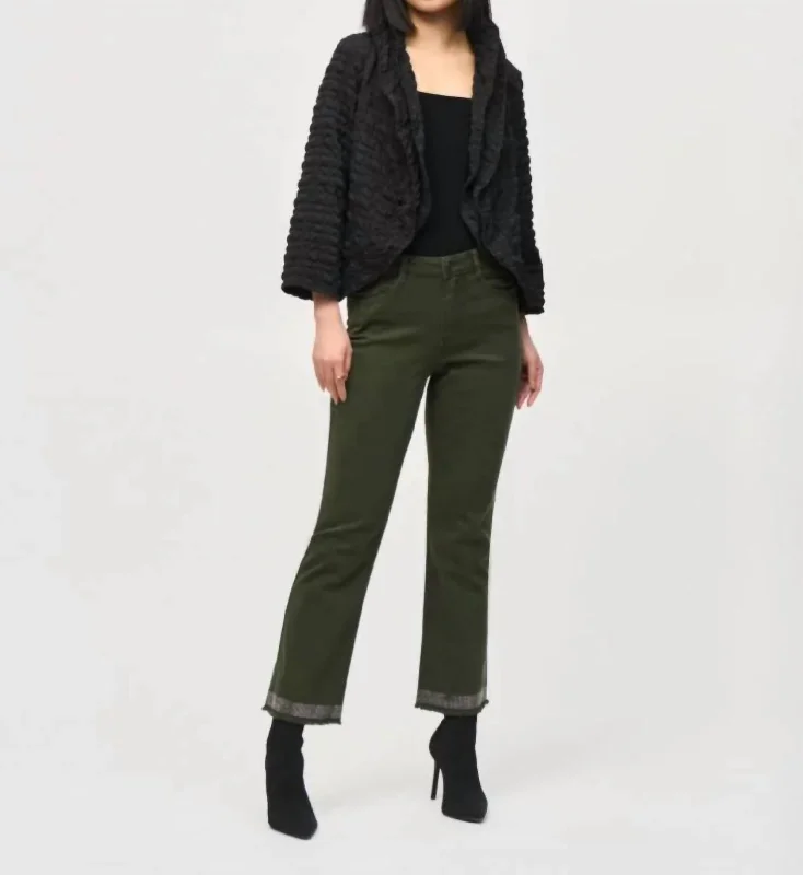 warm layered casual pants -Classic Straight Leg Clored Jeans In Iguana