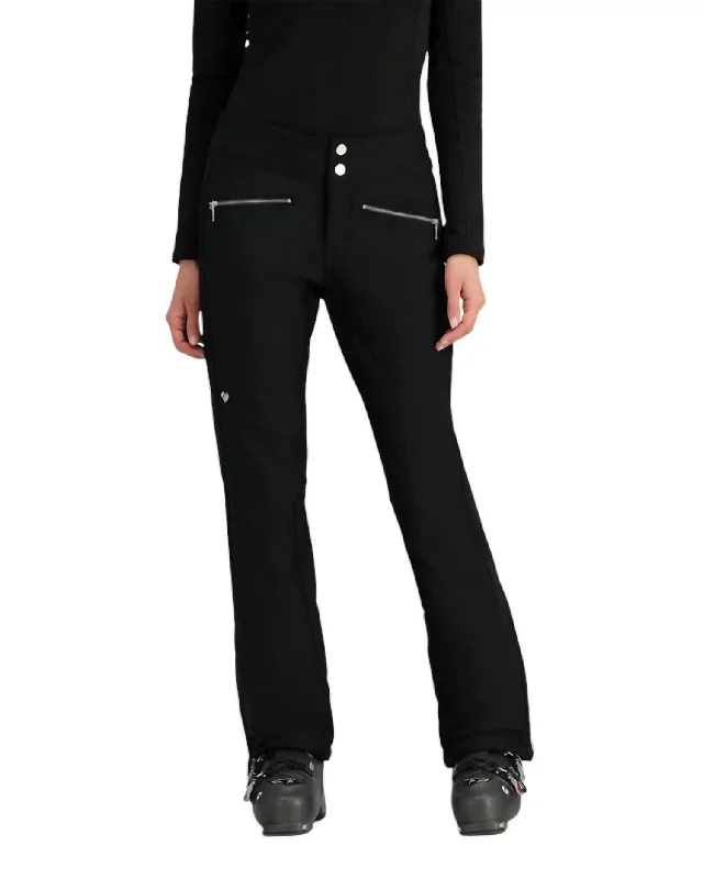 stylish pocket sweat pants -Clio Softshell Pants In Black